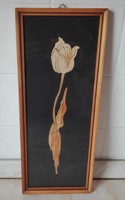 Mutatós kép tulipánnal.  - szalma?? kép