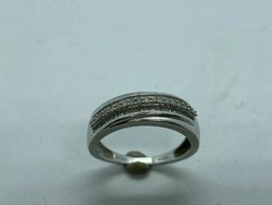 Fehérarany gyűrű 33 gyémánt kővel, certificate