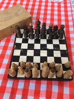 Retro Fa sakk játék készlet
