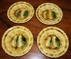 4 Sarreguemines majolika tányér