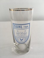 Retro Suhl (Thür) üveg pohár, sörös pohár