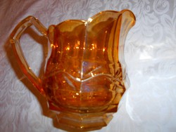 Antique fenton carnivali pouring marigold colored pitcher