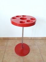 Retro piros műanyag pohártartó állvány - kínáló asztal