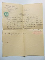 Kovács Rezső kalap és sapka gyár Budapest , bizonyítvány 1896