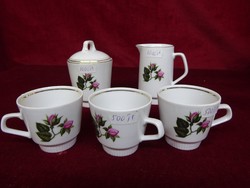 Colditz German porcelain coffee set for three people, five pieces. Rose pattern. He has!