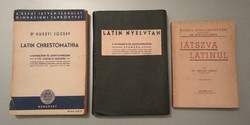 3 db latin tankönyv (1932-1943) egyben eladó: Latin nyelvtan, Latin Chrestomathia és Játszva latinul