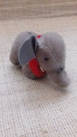 Vintage Small Heart Marked Elephant with Glass Eyes
