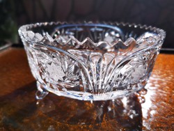THREE-LEGGED LEAD CRYSTAL SERVING PLATTER