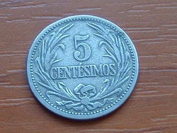URUGUAY 5 CENTESIMOS 1901 A (BERLIN) 5 g., 23,3 mm,Réz-nikkel #