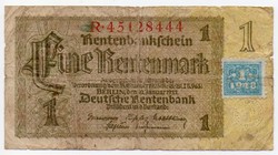 Németország 1 német Márka, 1937/1948 bélyeges, ritka