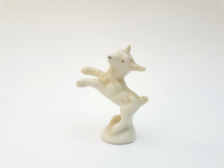 Hollóházi? mini kecske figura - miniatűr retro porcelán kecskegida gida