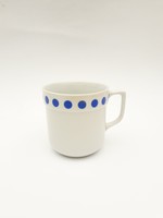 Retro porcelán Alföldi bögre - kék pöttyös csésze