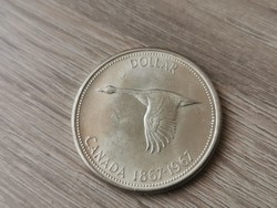 1967 Kanada ezüst 1 dollár 23,3 gramm 0,800