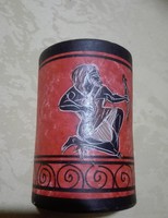 Greek painted ceramic container, copy