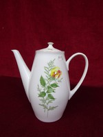 Quality German, marked porcelain tea pourer with rose pattern, 21 cm high. He has!