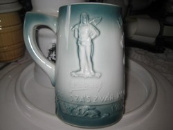 Zsolnay  bányász korsó Glück auf ,  Komló , Pécs, Szászvár