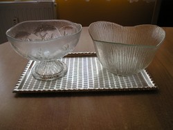 2 pcs. Glass fruit bowl together