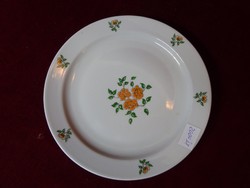 Zsolnay porcelain cake plate with orange flower, diameter 19 cm. He has!
