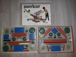 Vintage Retro MERKUR - 5 fémépítő készlet szerelő játék