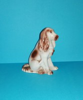 Hollóházi porcelán spániel kutya figura 14 cm (9/d)