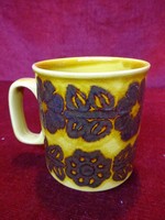 Wp English porcelain glazed mug with brown pattern. He has!