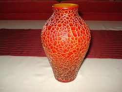 Zsolnay repesztett ökörvér mázas váza