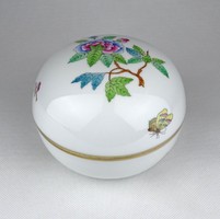 0Z427 Virág mintás Herendi porcelán bonbonier
