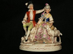Grafenthal porcelán szerelmes pár figurális porcelán rokokó