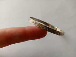 Antik fémjelzett ezüst mintás keresztelő karkötő gyerekeknek (52)