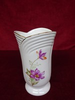 German porcelain vase with purple flower pattern, height 15 cm. He has!