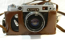 Zorki 6 orosz fényképezőgép eredeti bőrtokjával!