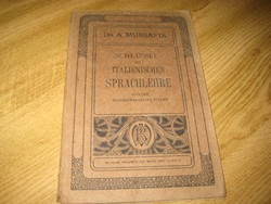 Dr a.Mussafia: schlüssel zur italienische sprechen lehre, Italian language book, 50 pages