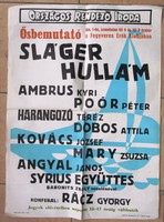 Retró plakát, Országos Rendező Iroda.Sláger hullám.50 x 70 cm.