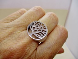 Különleges kézműves ezüst életfa gyűrű 