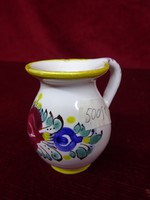 Hand painted mini ceramic jug with swordfish with this sign. Height 5.5 cm. He has!
