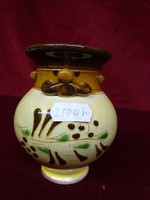 Hand-painted glazed ceramic vase, 10 cm high. Miska pitcher. He has!