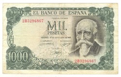 1000 peseta 1971 Spanyolország