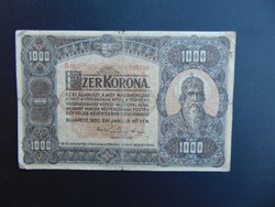 1000 korona 1920 B 05 nagy méretű bankjegy  