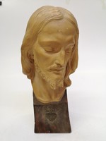 Gyönyörű Jézus büszt, jelzett terrakotta