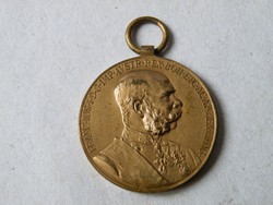 KK727 Ferenc József bronz kitüntetés SIGNUM MEMORIAE