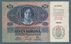 50 Korona 1914 EF+ Deutschösterreich bélyegzés 