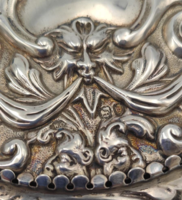 Igazi ritkaság!!! Ördögfejes antik ezüst tükör Anglia 295g