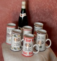 Hollóház antique wine cups