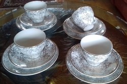 Alfréd Meakin angol porcelán reggeliző készlet 4 x 3 db-s