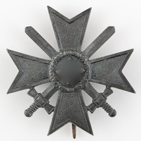 Német második világháborús Háborús Érdemkereszt - Kriegsverdienstkreuz 1. Klasse EREDETI