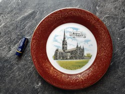 Salisbury Cathedral angol porcelán dísztányér