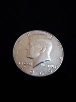 Szép ezüst Kennedy 1966 fél half dollár 11.5 gramm .400 USA