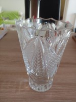 Üveg kristály váza 15 cm magas