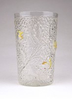 0Z978 Antik 1800-as évekbeli üveg pohár kúrapohár