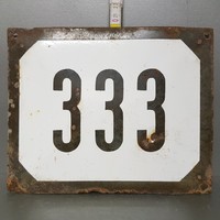 "333" házszám zománctábla (1122)